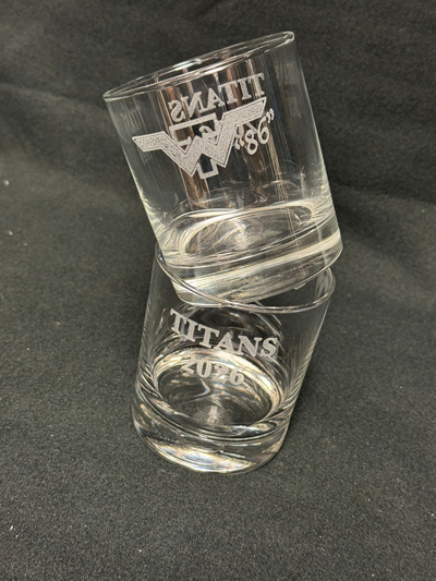 Woodham glass engraved tumblers
