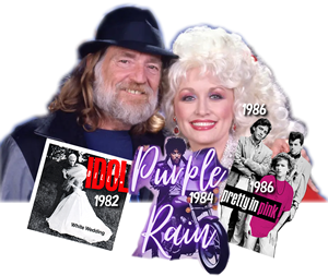 Icons of from 1982 to 1986.